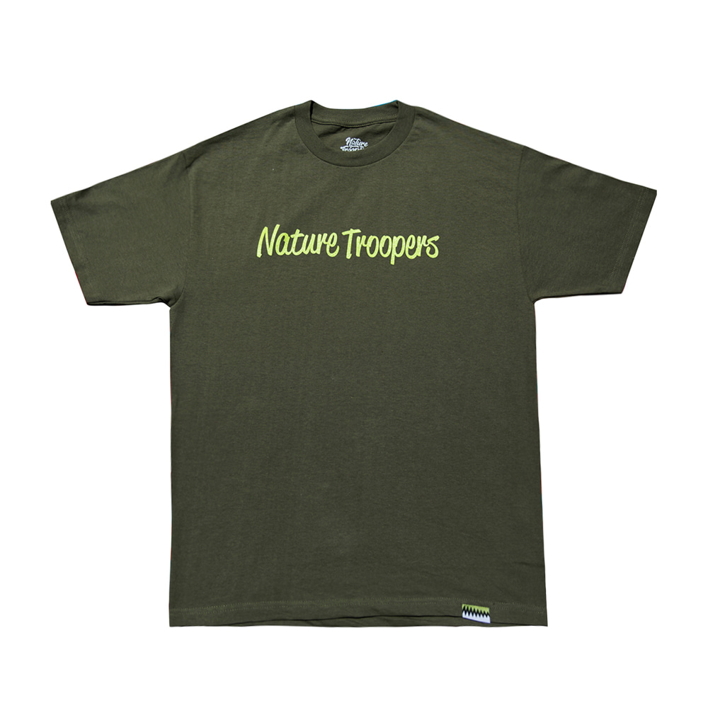 NTPS Letter Logo Tee - Olive green/Moss green